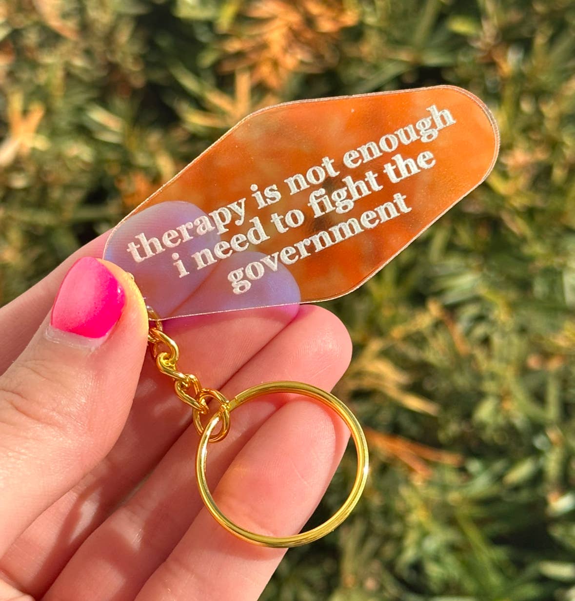 I Need To Fight The Government Motel Keychain