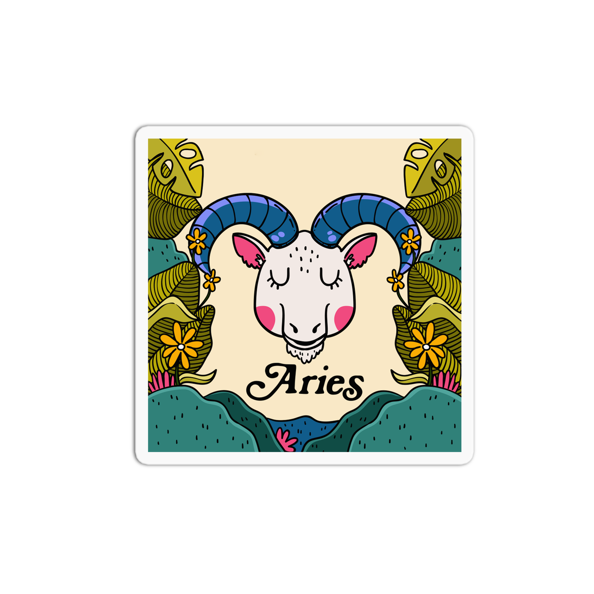 Aries Vinyl Waterproof Sticker