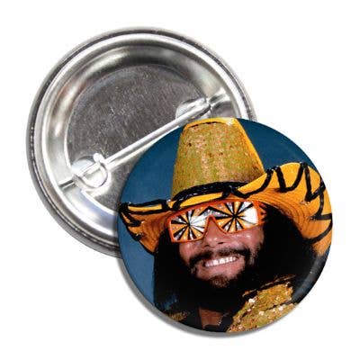 Macho Man Inspired Button