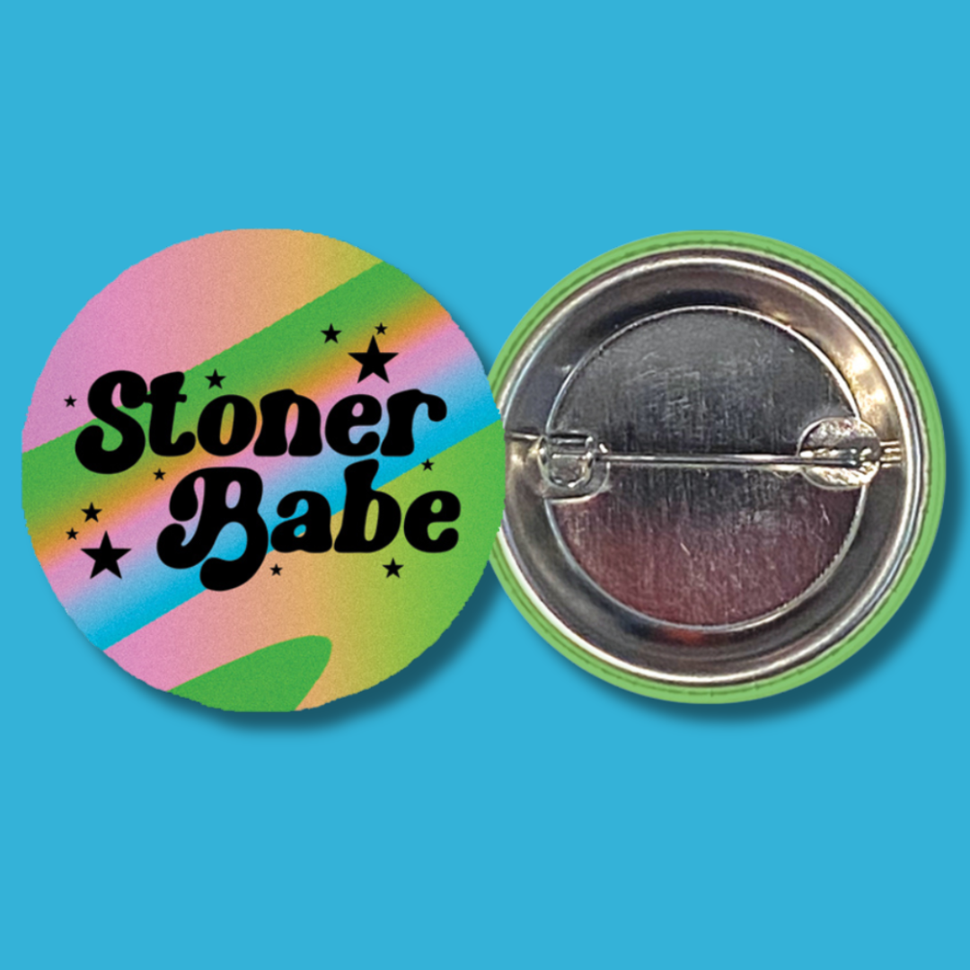Stoner Babe Pinback Button