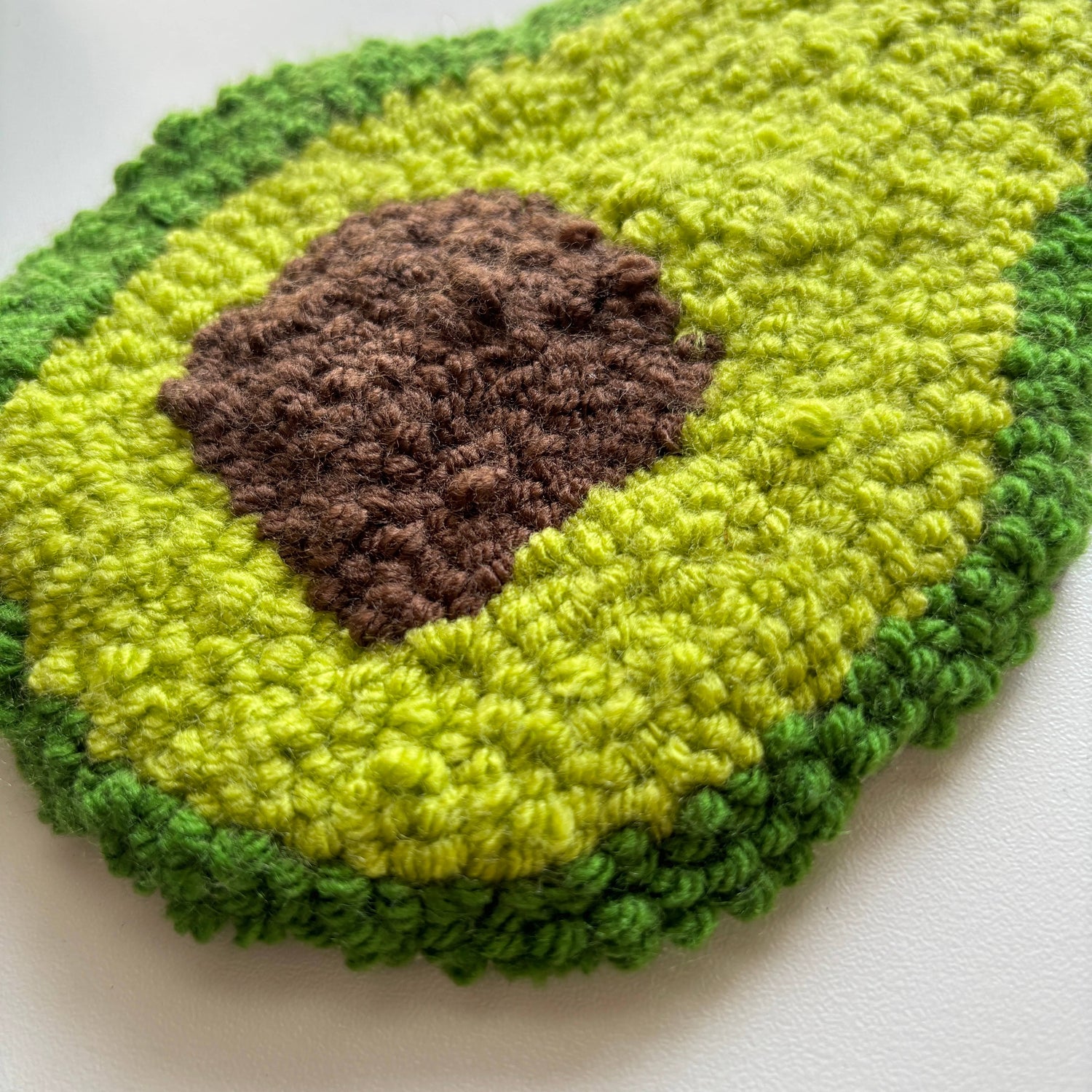 Avocado Hand Tufted Mug Rug
