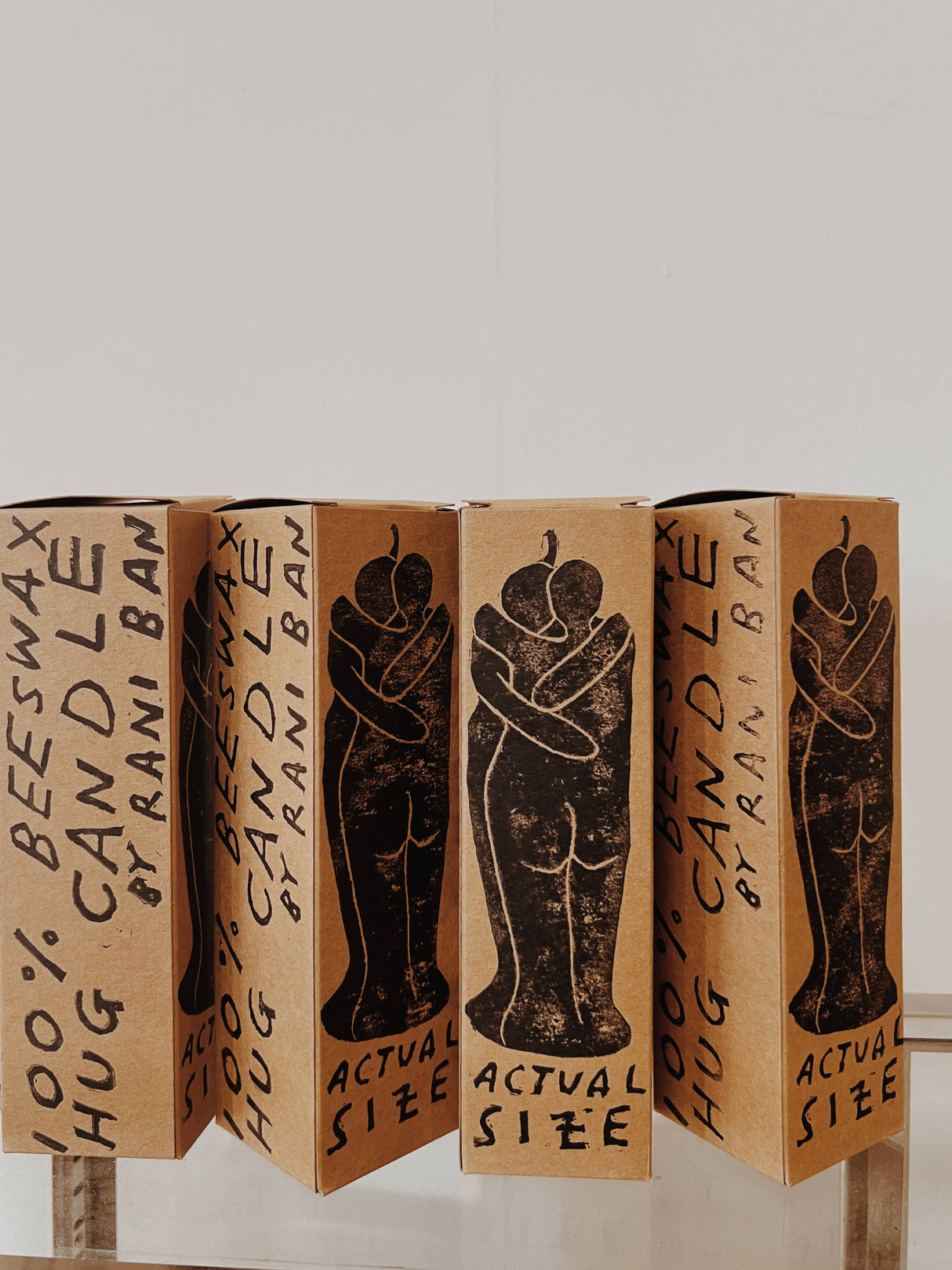 Handmade Natural Beeswax Hug Candle