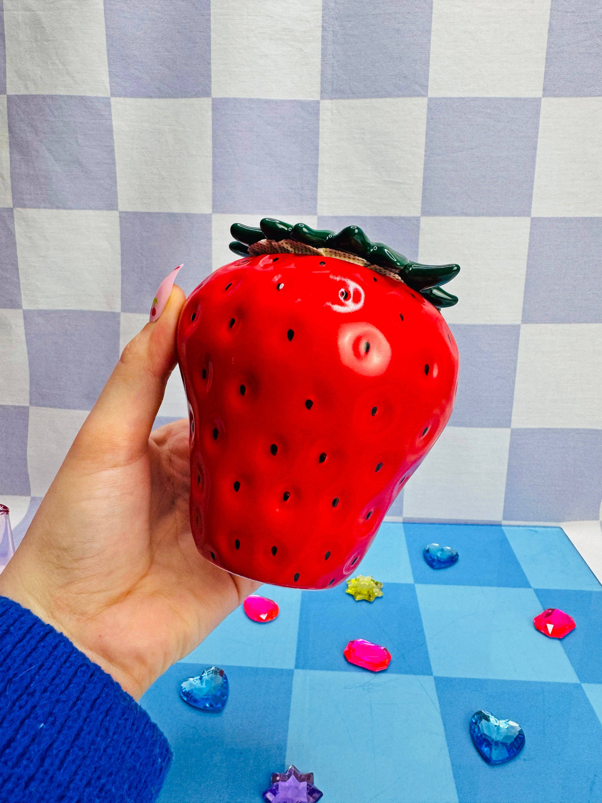 Strawberry Ceramic Jar