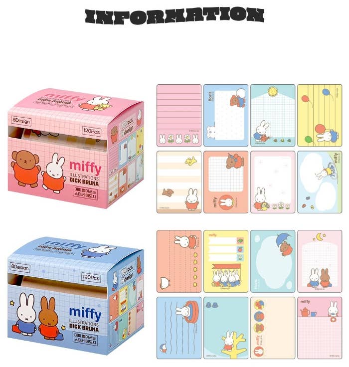 Miffy Pull-Out Sticky Memo Notes ā 120 Sheets