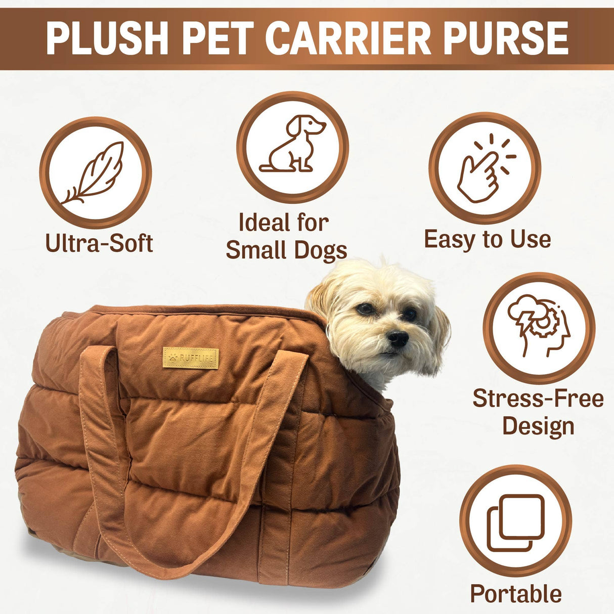 RuffLife Plush Pup Pouch, Dog Carrier