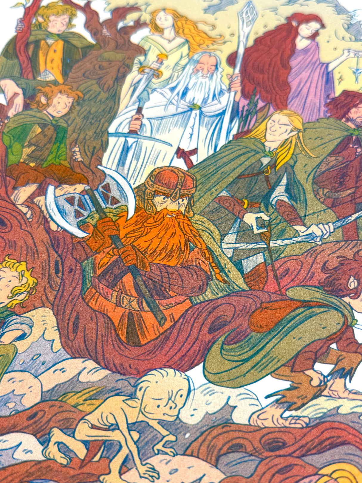 Lord of the Rings, Two Towers Print - Small Riso Print