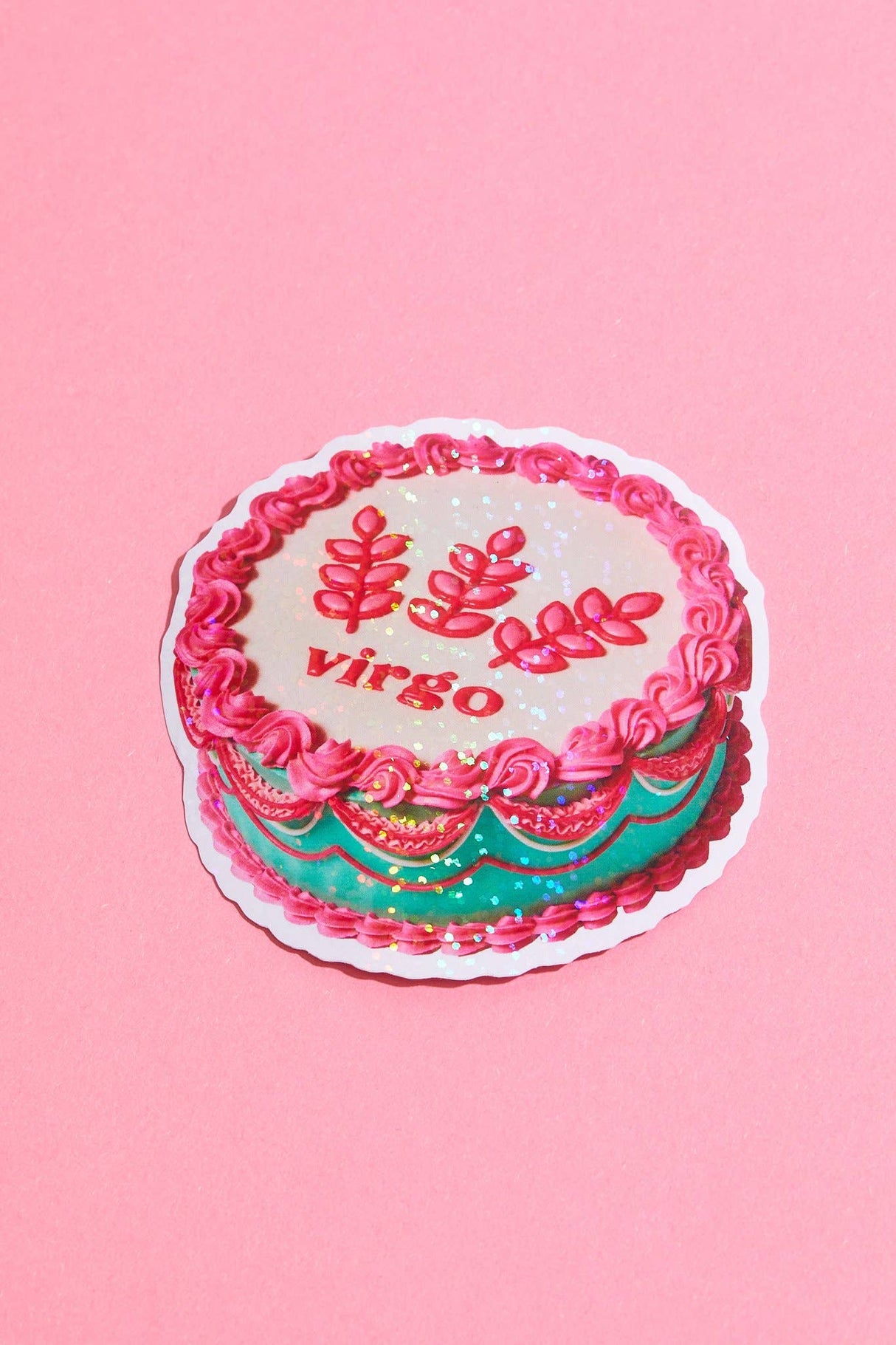 Virgo Glitter Horoscope Cake Sticker