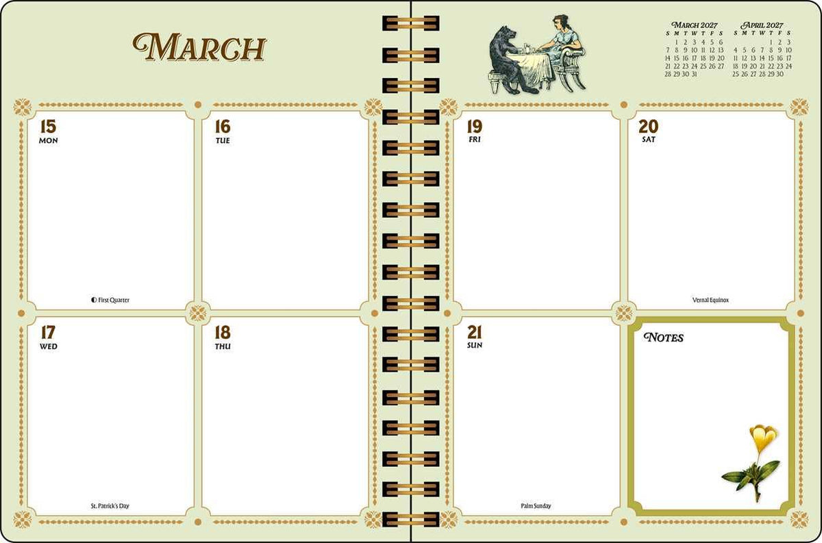 Antiquarian Sticker Book 2027 Monthly/Weekly Planner Calendar by Macmillan Children's Books