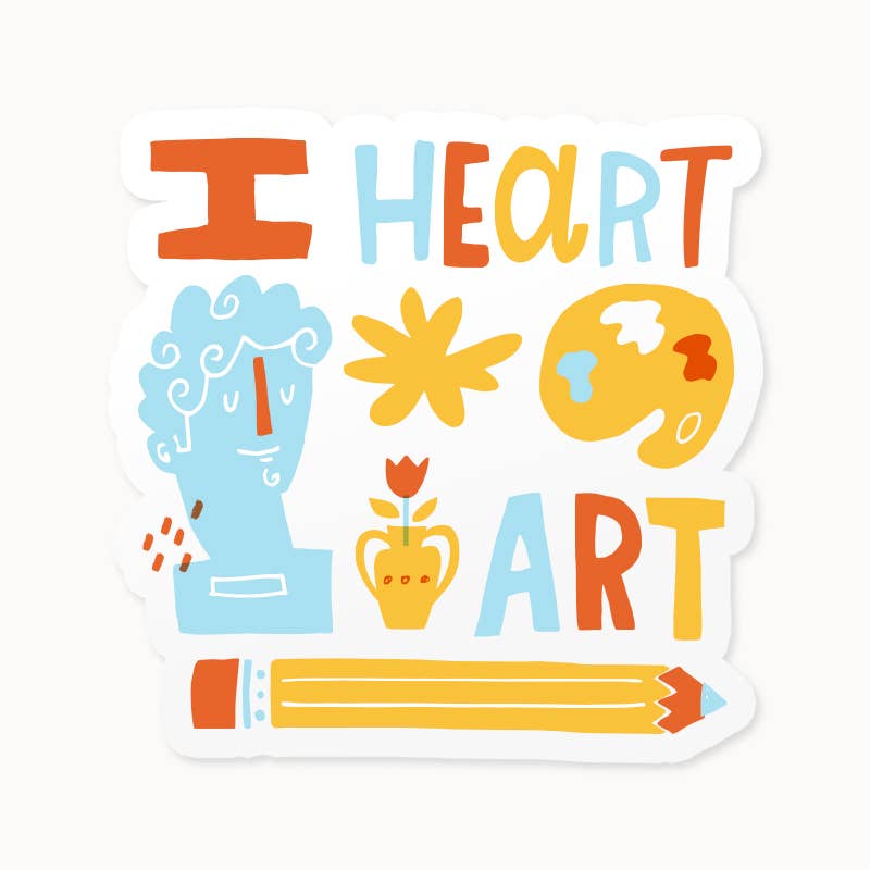 I Heart Art Vinyl Sticker