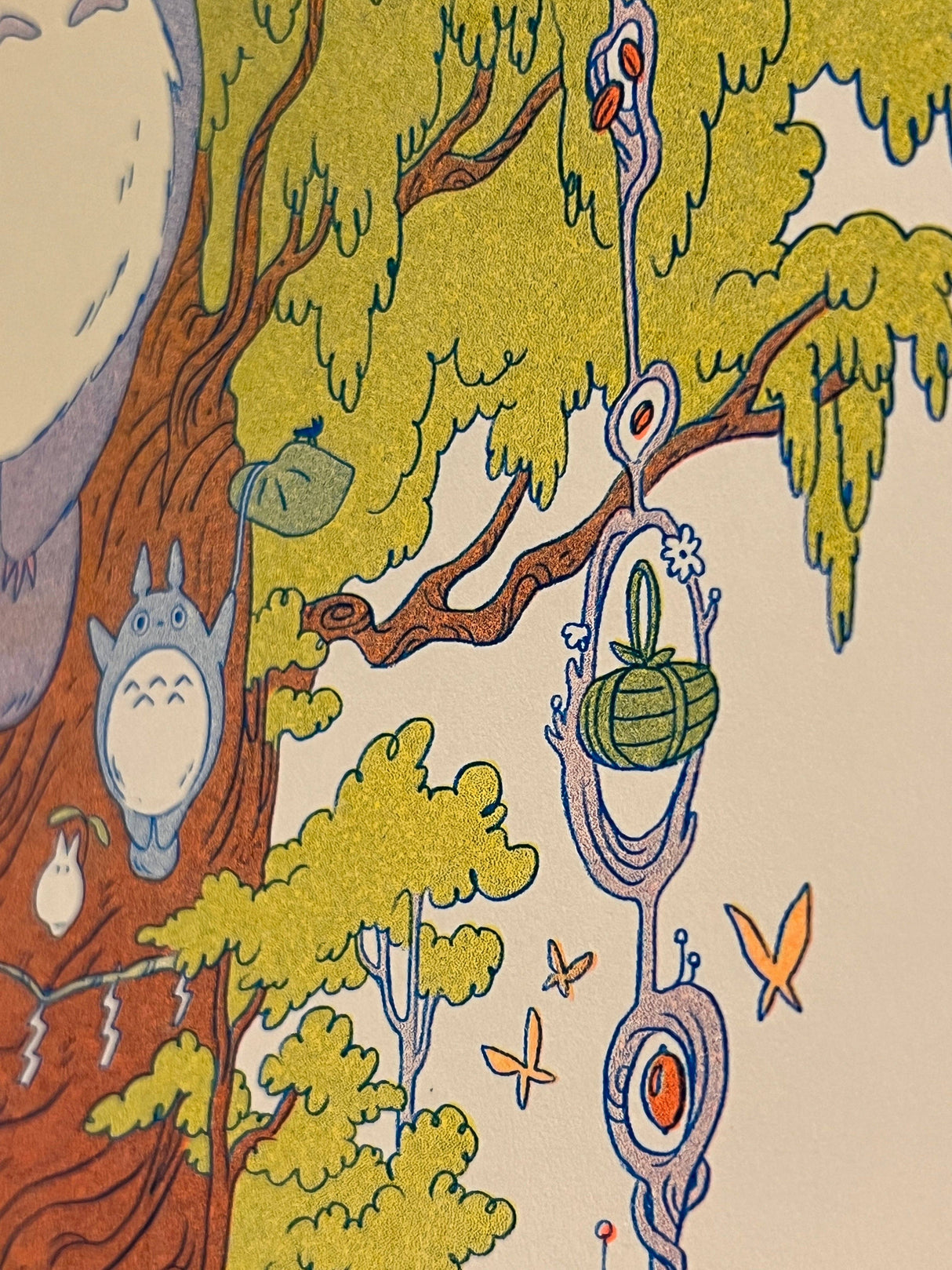 Totoro Small Riso Print