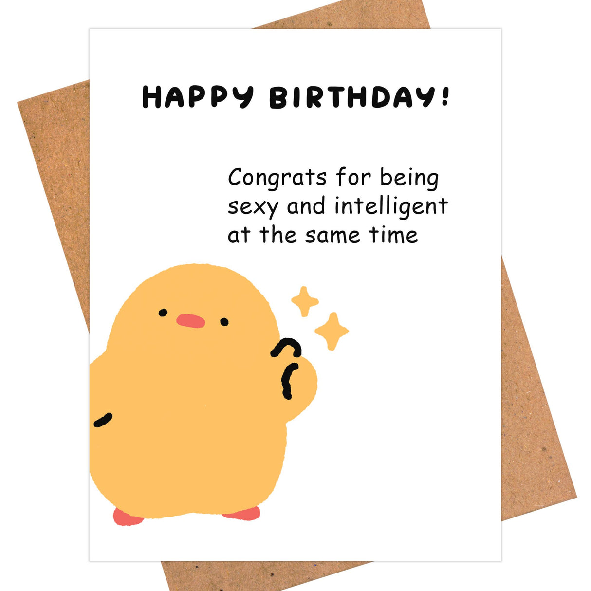 Funny and Cute Birthday Card - Sexy & Intelligent
