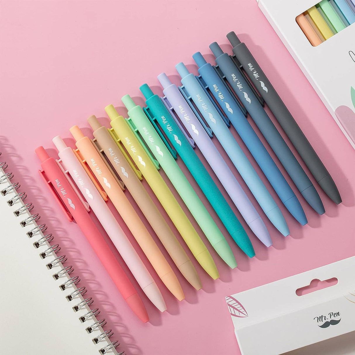 Fast Dry Retractable Gel Pens - 12 Pack