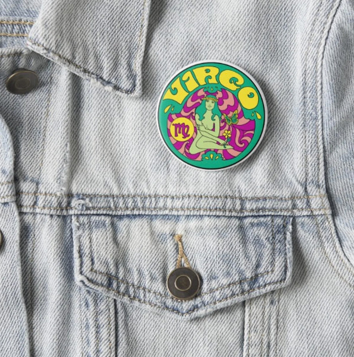 Zodiac Pinback Button