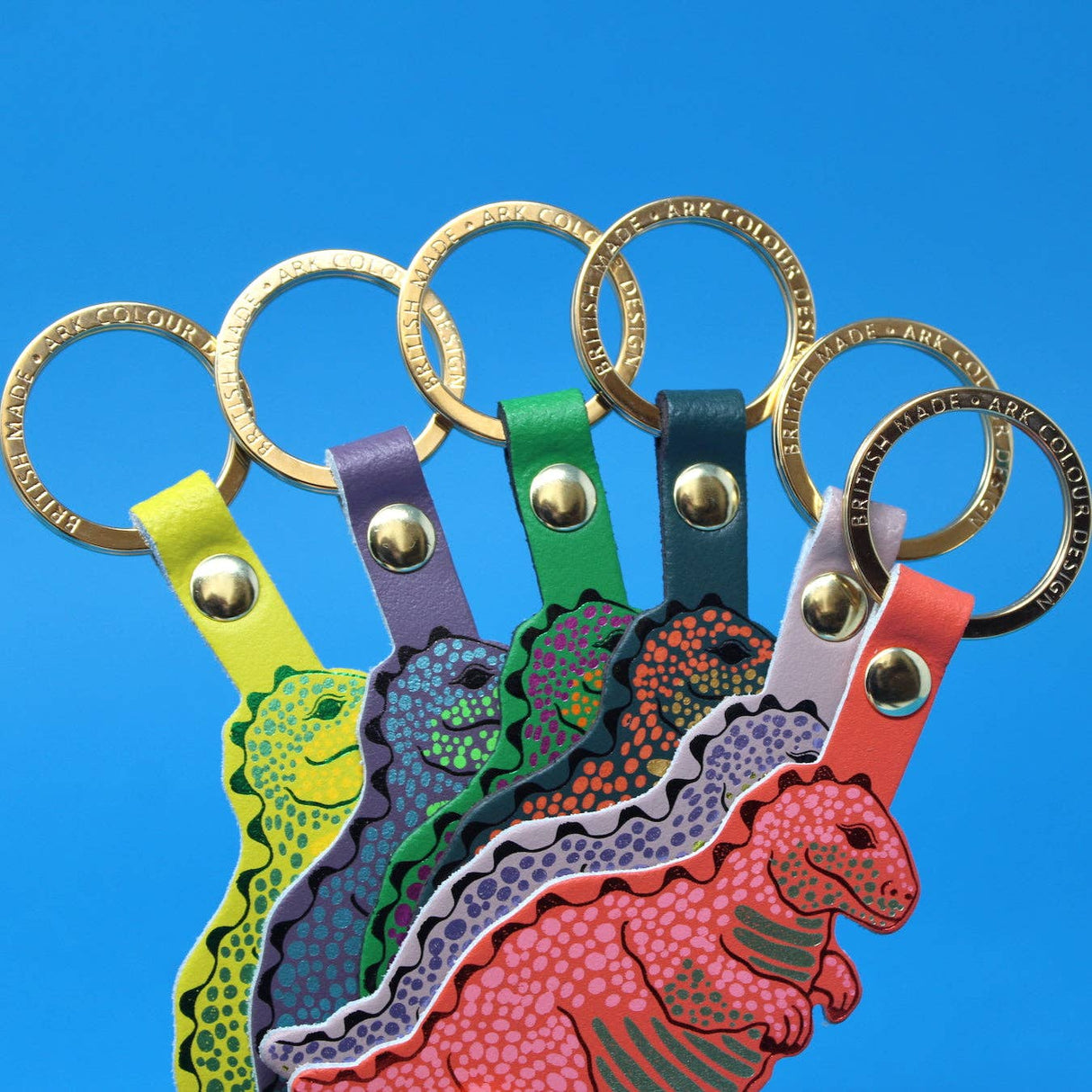 Leather Dinosaur Key Fob