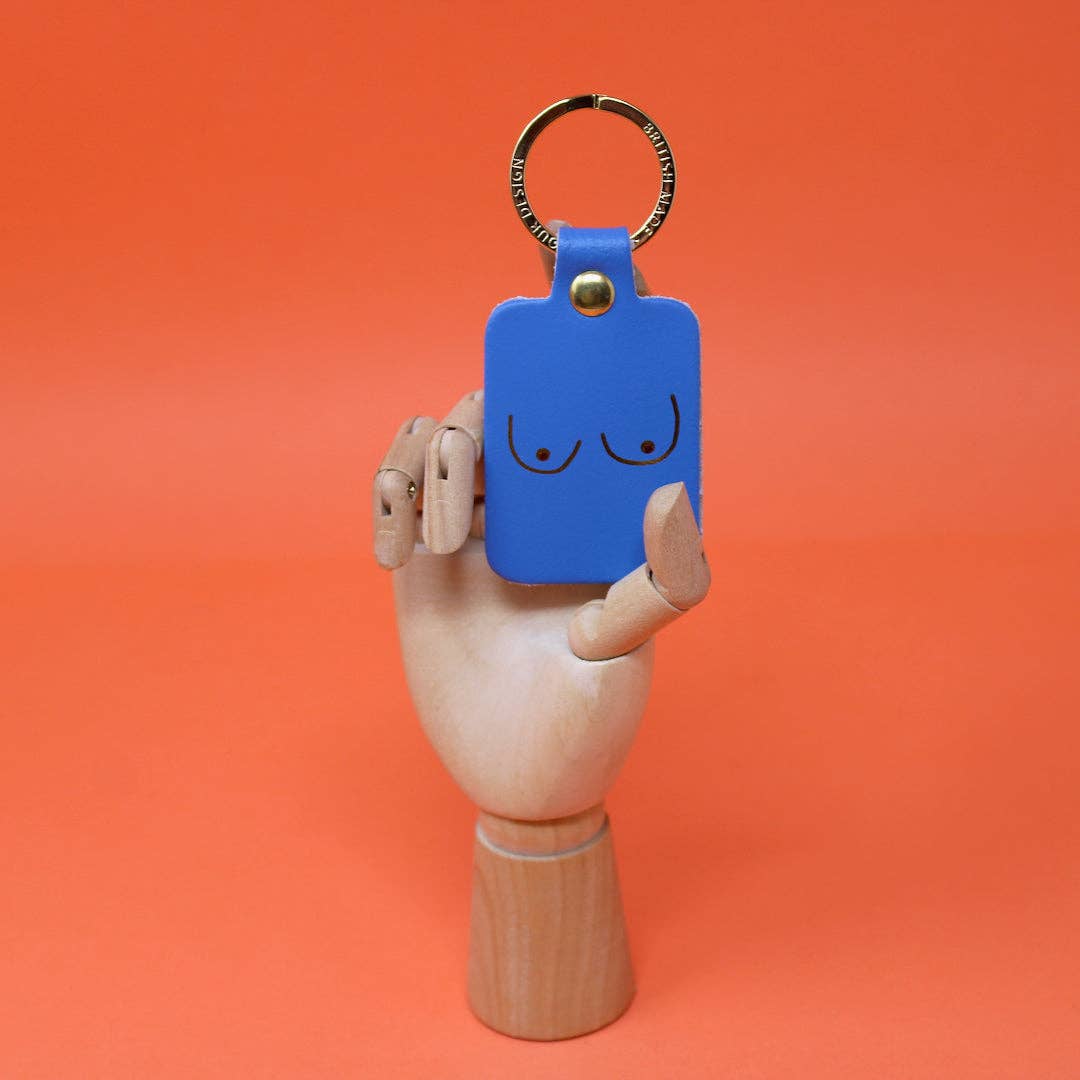 Leather Boobs Key Fob