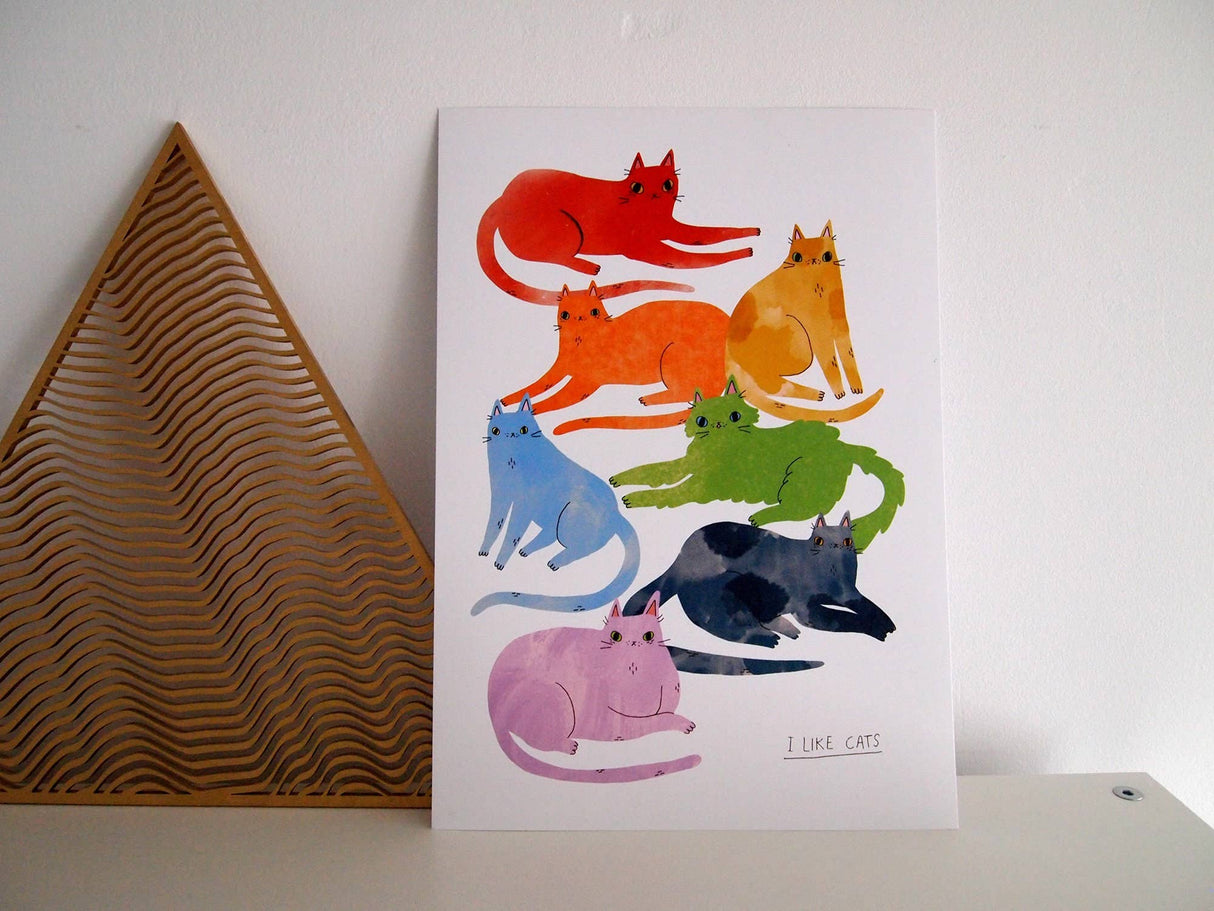 Rainbow Cats Pride A4 Print