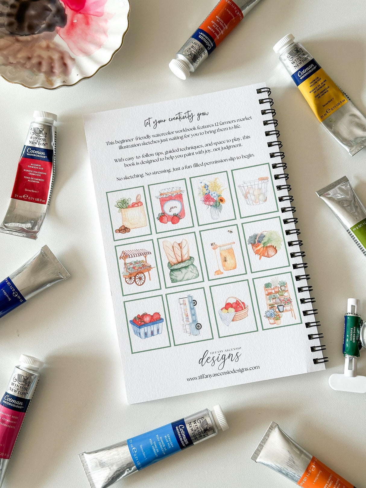 Farmers Market Watercolor Workbook