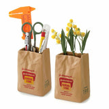 Porcelain Brown "Paper" Bag Pen Holder / Vase