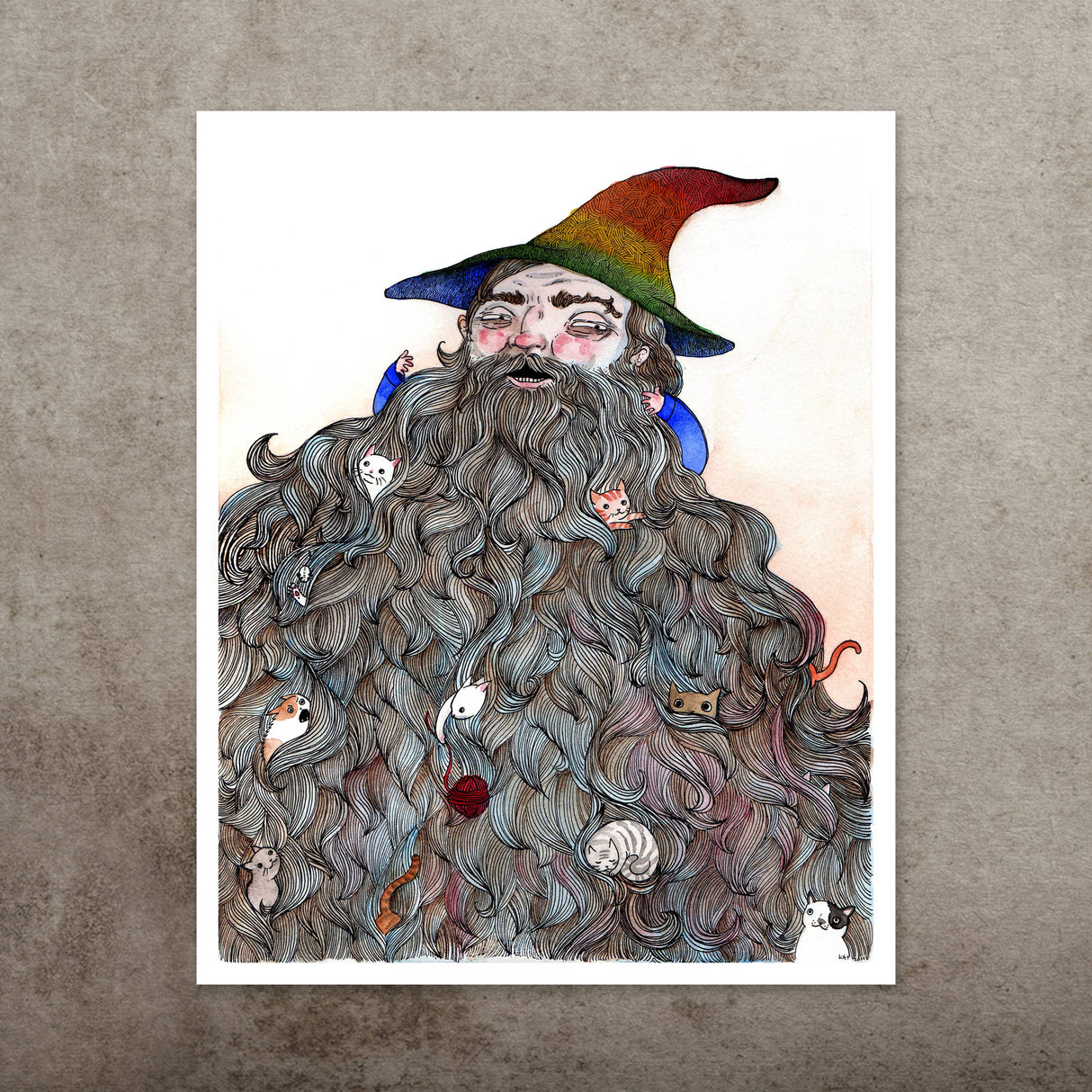 Catbeard - 8x10" Print