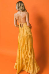 Marigold Tiered Maxi Dress