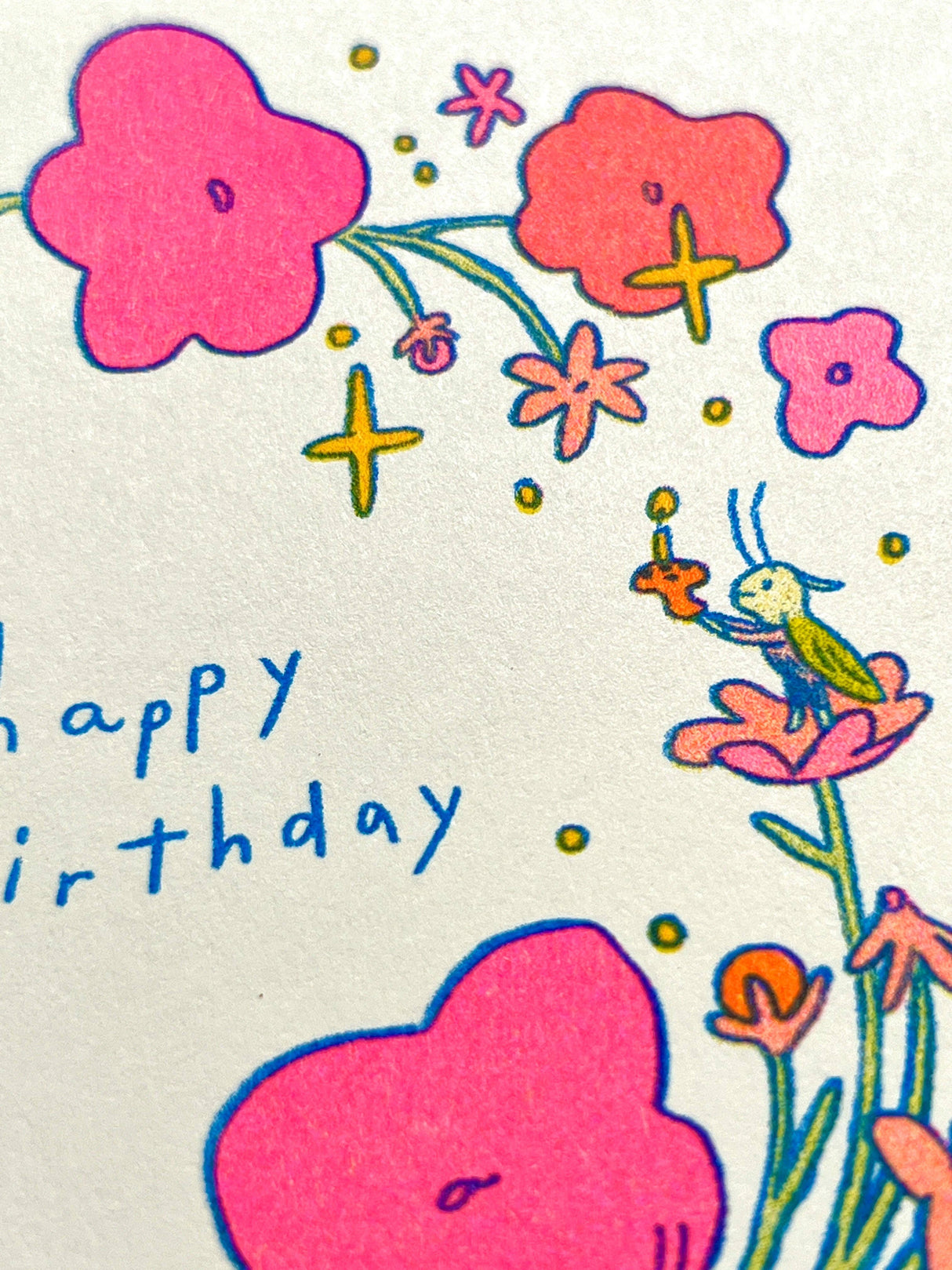 Little Bugs Risograph Birthday Card