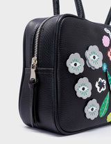 121 Shoulder Bag Black Leather - Floralia Design