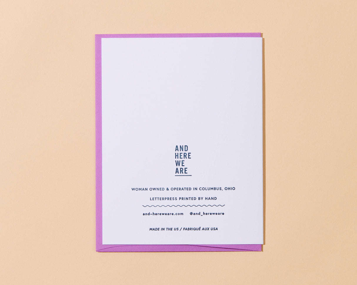 Baby on Board Letterpress Card