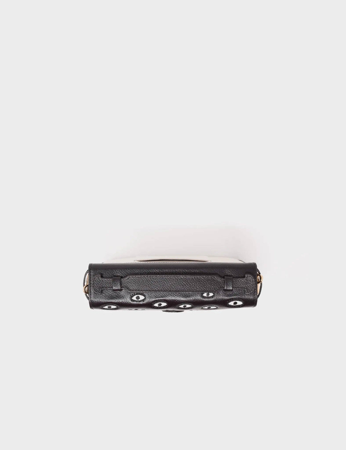Amantis Black Leather Crossbody Mini Handbag - Tiger and Snake Design