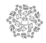 Mini Coloring Cuteness by Claire Belton