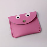 Leather Mini Money Googly Eye Purse