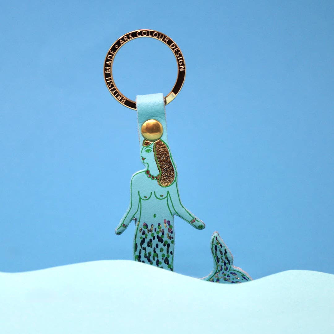 Leather Mermaid Key Fob