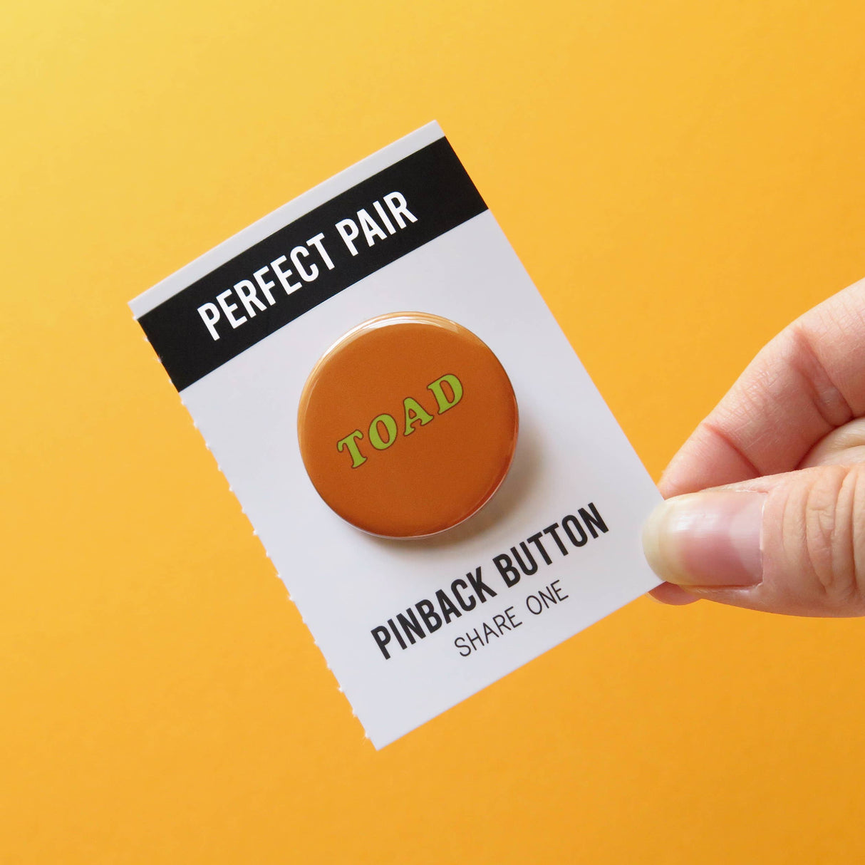Perfect Pair Pinback Button Set: Frog & Toad