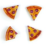 Colorful PIZZA magnets ICONIC packaging s/4