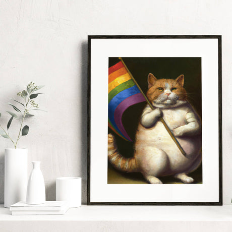 Pride Chonk Kitty Art Print