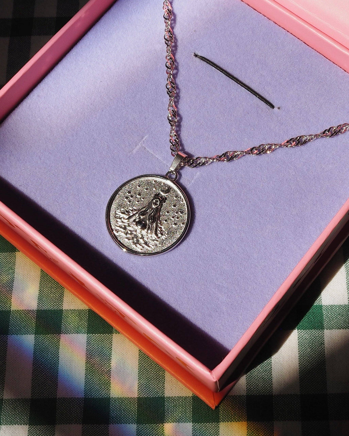Water Nymph Coin Pendant Necklace