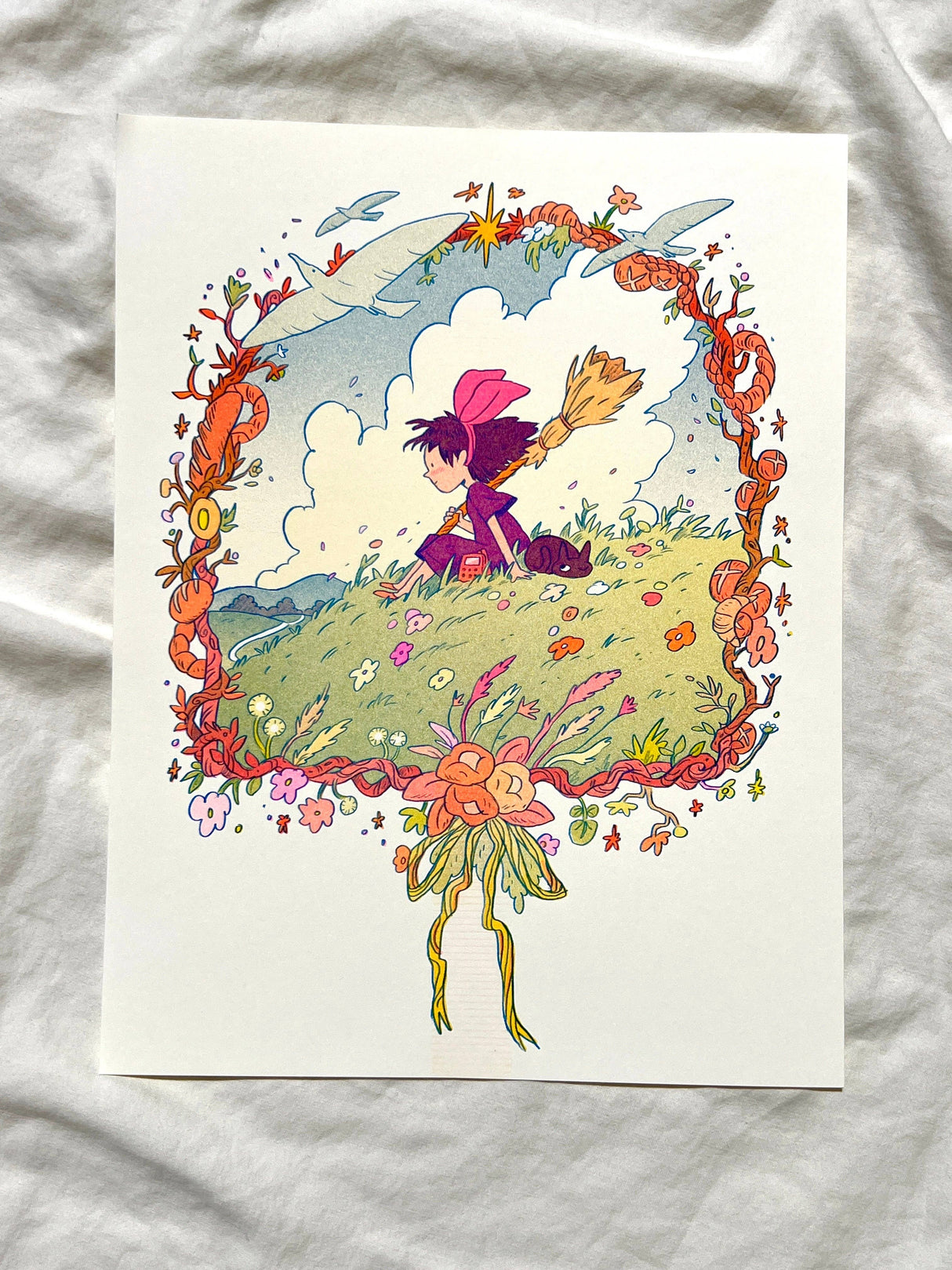 Kiki's Delivery Service Small Riso Print