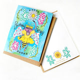 Ballerina Bee Spring Dance Birthday Card