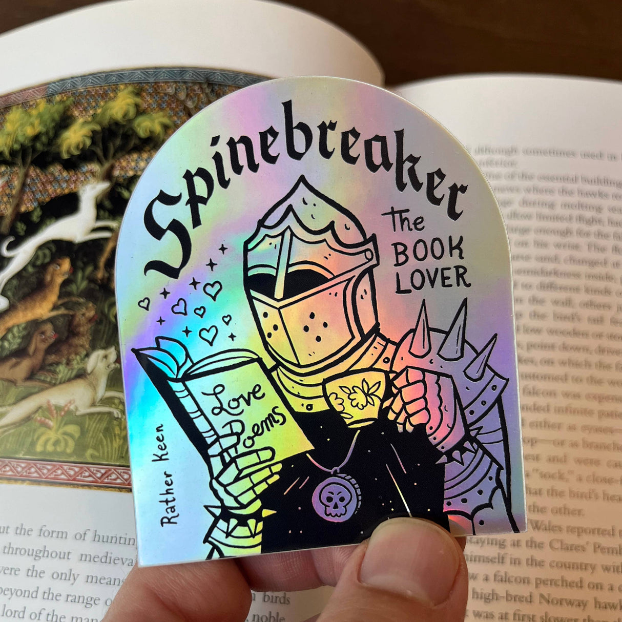 Spinebreaker vinyl sticker - Fantasy Bookish Adventurer