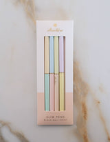 Pastel Duo-Tone Slim Pens Set of Four
