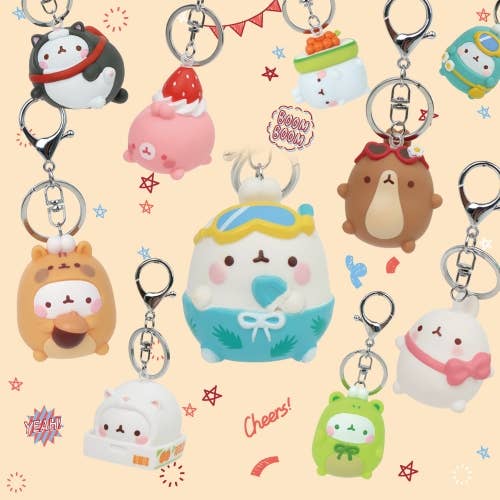 Molang Figure Keyring Bag Charms