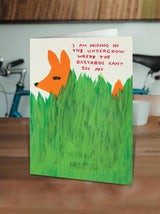 Bastards Can't See Greeting Card by David Shrigley