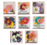 Real Pressed Flowers Beveled Glass Magnets