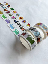 Three Cat Washi Tapes, Decoration Tape, Scrapbooking
