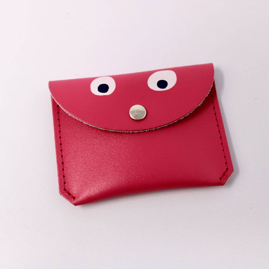 Leather Mini Money Googly Eye Purse