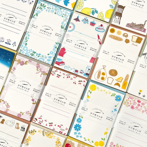 Cafe Letter Walk Mini Mino Washi Letter Writing Set by Furukawa Paper