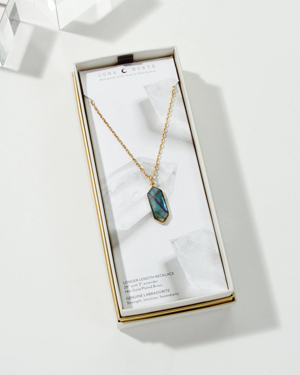Intuition Long Necklace- Labradorite