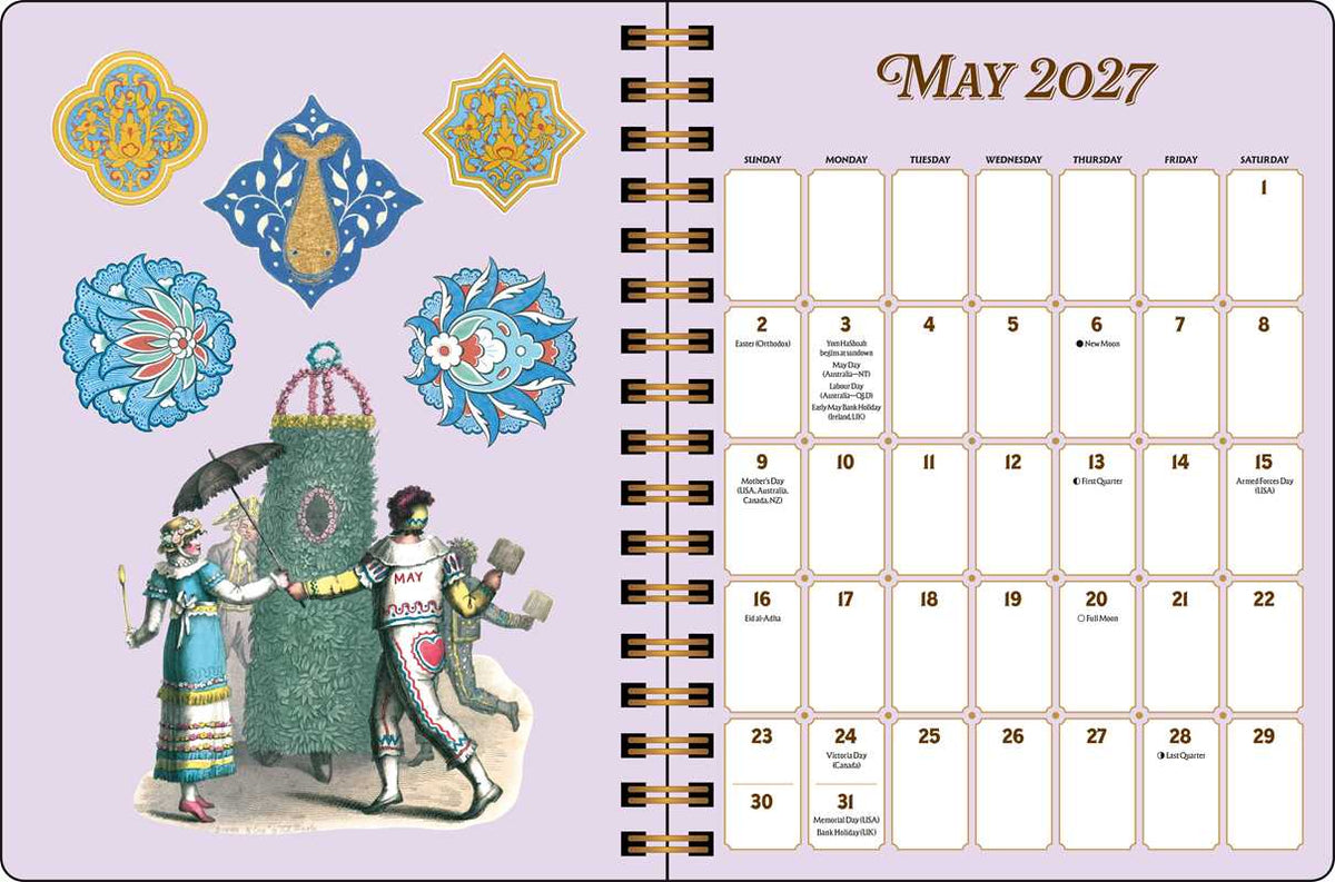 Antiquarian Sticker Book 2027 Monthly/Weekly Planner Calendar by Macmillan  Children's Books