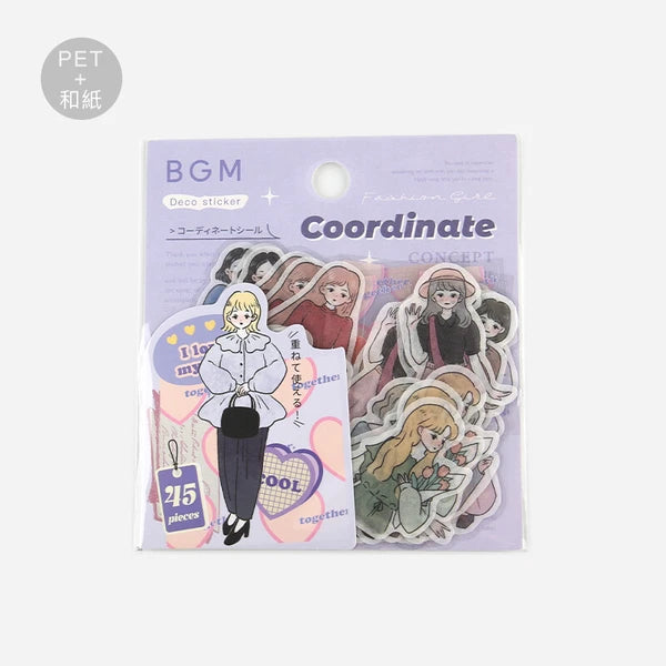 Coordinate Seal Fashion Sticker Set by BGM Japan