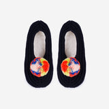Marble Pom Knit Slippers