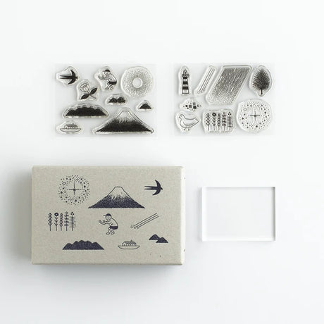 Japanese Clear Journaling Stamp Set by Mizushima